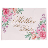 Aangepersonaliseerde Floral Pink Bride Band, voor Groot Cadeauzakje (Achterkant)