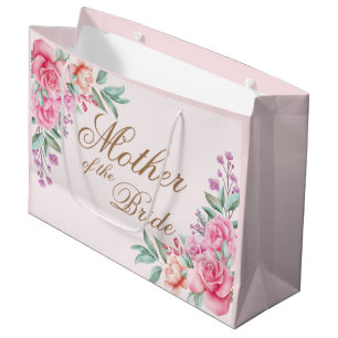 Aangepersonaliseerde Floral Pink Bride Band, voor Groot Cadeauzakje
