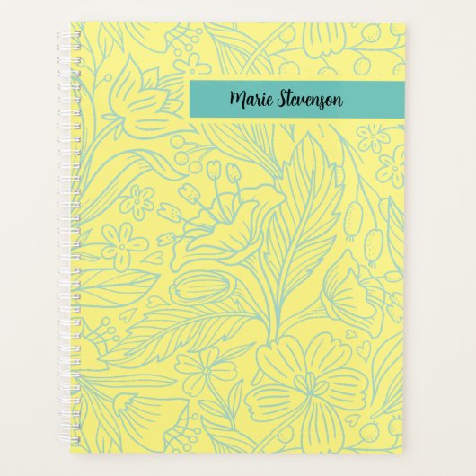 Aangepersonaliseerde Floral Planner van 12 maanden (Voorkant)