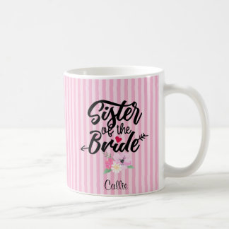 Aangepersonaliseerde Floral zuster van de Bride Koffiemok