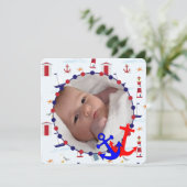 Aangepersonaliseerde foto-aankondiging van de auti kaart (Staand voorkant)