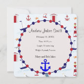 Aangepersonaliseerde foto-aankondiging van de auti kaart (Achterkant)