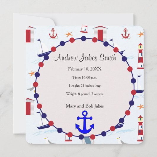 Aangepersonaliseerde foto-aankondiging van de auti kaart (Achterkant)