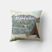 Aangepersonaliseerde Fox Woodland Camping Mountain Kussen (Achterkant)