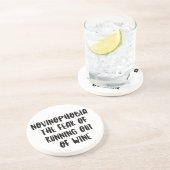 Aangepersonaliseerde Funny Wine Bar Quotes XV Zandsteen Onderzetter (Zijkant)