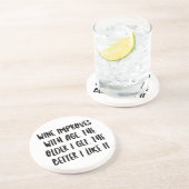 Aangepersonaliseerde Funny Wine Bar Quottes XI Zandsteen Onderzetter (Zijkant)