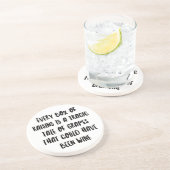Aangepersonaliseerde Funny Wine Bar Quottes XIII Zandsteen Onderzetter (Zijkant)