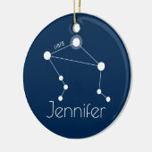 Aangepersonaliseerde galbconstellatie keramisch ornament (Links)