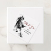 Aangepersonaliseerde galoping Horse Birthday Harte Bedankjes Labels (In situ)