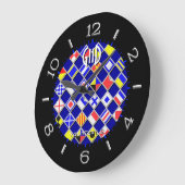 Aangepersonaliseerde Gecontroleerde Nautische Vlag Grote Klok (Hoek)