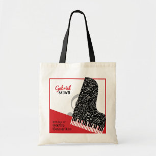 Aangepersonaliseerde Grand Piano-leerling Teacher  Tote Bag