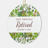 Aangepersonaliseerde Greenery Keramisch Ornament (Links)