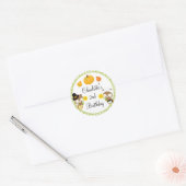 Aangepersonaliseerde Herfst orthday Ronde Sticker (Envelop)