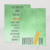 Aangepersonaliseerde Italiaanse uitnodiging voor v (Voorkant / Achterkant)