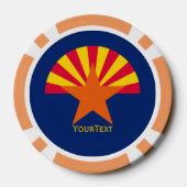 Aangepersonaliseerde Jouw tekst Arizona State Flag Poker Chips (Achterkant)