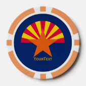 Aangepersonaliseerde Jouw tekst Arizona State Flag Poker Chips (Voorkant)