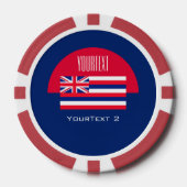 Aangepersonaliseerde Jouw tekst Hawaii-staatsvlag  Poker Chips (Voorkant)