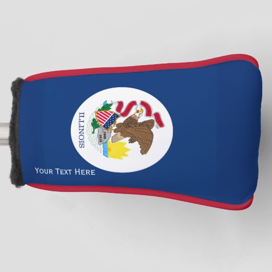 Aangepersonaliseerde Jouw tekst Illinois State Fla Golfheadcover (Voorkant)
