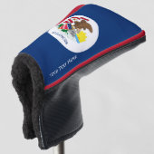 Aangepersonaliseerde Jouw tekst Illinois State Fla Golfheadcover (3/4 voorkant)