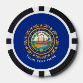 Aangepersonaliseerde Jouw tekst New Hampshire Stat Poker Chips (Voorkant)