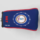 Aangepersonaliseerde Jouw tekst Virginia State Fla Golfheadcover (Voorkant)