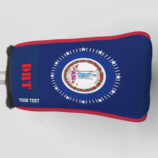 Aangepersonaliseerde Jouw tekst Virginia State Fla Golfheadcover (Voorkant)