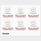 Aangepersonaliseerde kaarsetiketten Floral Scent R Vierkante Sticker (Vel)