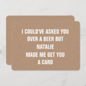 Aangepersonaliseerde kaart Funny Groomsman-voorste (Voorkant / Achterkant)