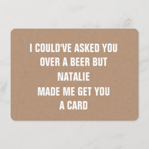 Aangepersonaliseerde kaart Funny Groomsman-voorste