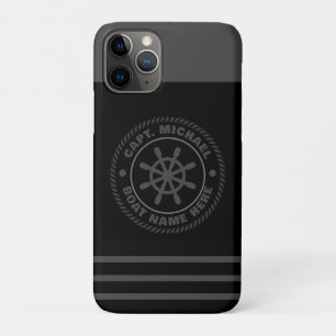 Aangepersonaliseerde kapitein Nautical Anchor Boat Case-Mate iPhone Case