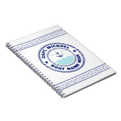 Aangepersonaliseerde kapitein Nautical Anchor Boat Notitieboek (Rechterzijde)