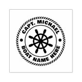 Aangepersonaliseerde kapitein Nautical Anchor Boat Rubberstempel (Afrduk)