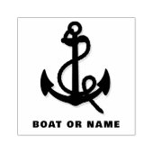 Aangepersonaliseerde kapitein Nautical Anchor Boat Rubberstempel (Afrduk)