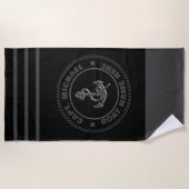 Aangepersonaliseerde kapitein Nautical Anchor Boat Strandlaken (Voorkant)