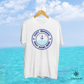 Aangepersonaliseerde kapitein Nautical Anchor Boat T-shirt