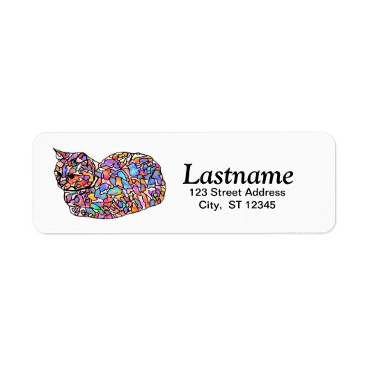 Aangepersonaliseerde Kat-retouradreslabels Etiket (Voorkant)