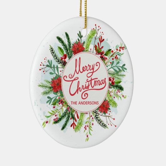 Aangepersonaliseerde kerstversiering keramisch ornament (Rechts)