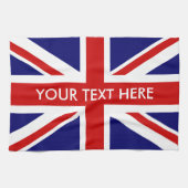 Aangepersonaliseerde keukenhanddoek onder Britse v (Horizontaal)