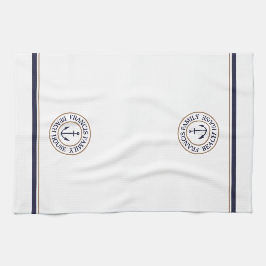 Aangepersonaliseerde keukenhandleiding van de mari theedoek (Horizontaal)