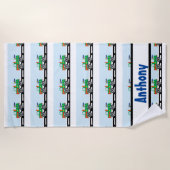 Aangepersonaliseerde kleurige handdoek voor vracht (Voorkant)