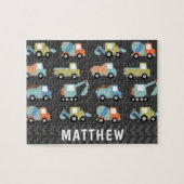 Aangepersonaliseerde kofferbouwwagens legpuzzel (Horizontaal)