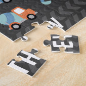 Aangepersonaliseerde kofferbouwwagens legpuzzel (Zijkant)