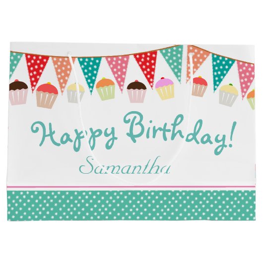 Aangepersonaliseerde koffertijd voor Cute Party Bu Groot Cadeauzakje (Achterkant)