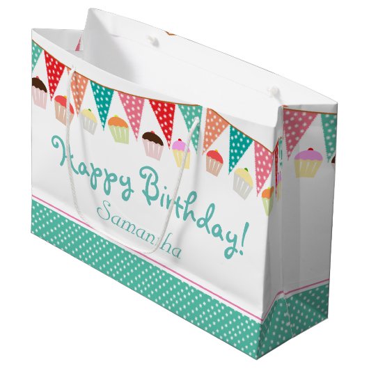 Aangepersonaliseerde koffertijd voor Cute Party Bu Groot Cadeauzakje (Voorkant Gekanteld)