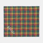 Aangepersonaliseerde lan Buchanan Pset Tartan Fleece Deken (Voorkant (Horizontaal))