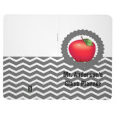 Aangepersonaliseerde leraren Gray Chevron Apple Pl Journal (Buitenkant)