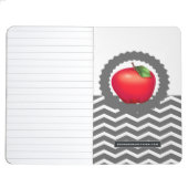 Aangepersonaliseerde leraren Gray Chevron Apple Pl Journal (Binnenkant Achterzijde)