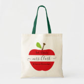 Aangepersonaliseerde lerarenappel tote bag (Voorkant)