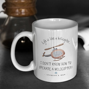 Aangepersonaliseerde 'Life'-helikopterkoffie Koffiemok