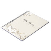 Aangepersonaliseerde Luxury Branding Floral Notiti Notitieboek (Linkerzijde)